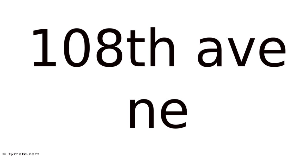 108th Ave Ne