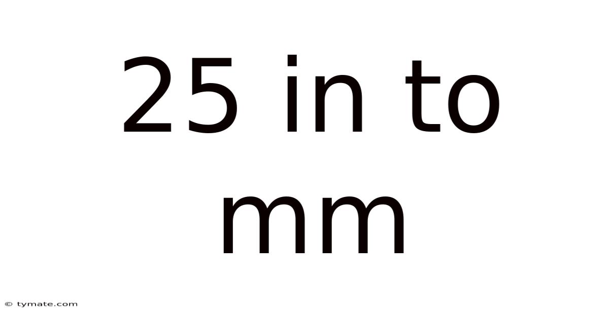 25 In To Mm