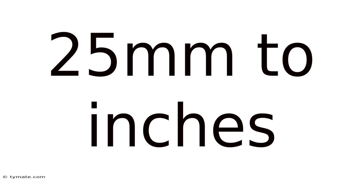 25mm To Inches