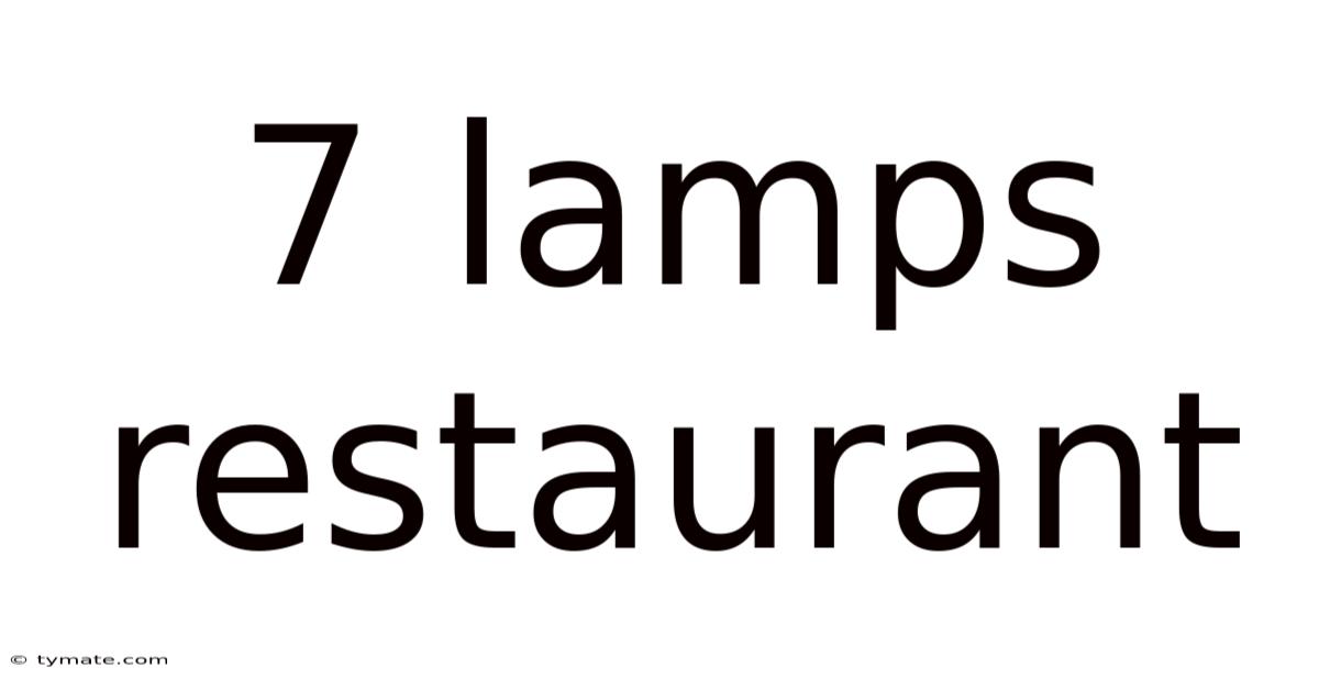 7 Lamps Restaurant
