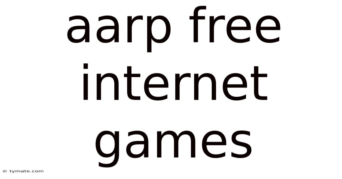 Aarp Free Internet Games