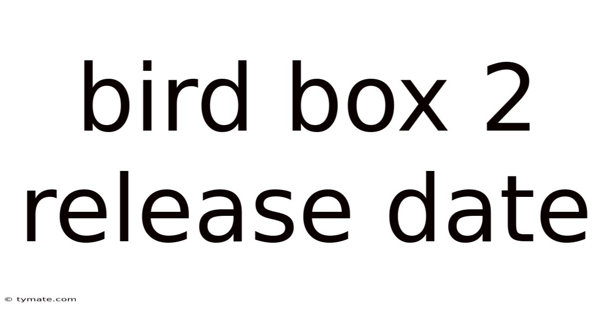 Bird Box 2 Release Date