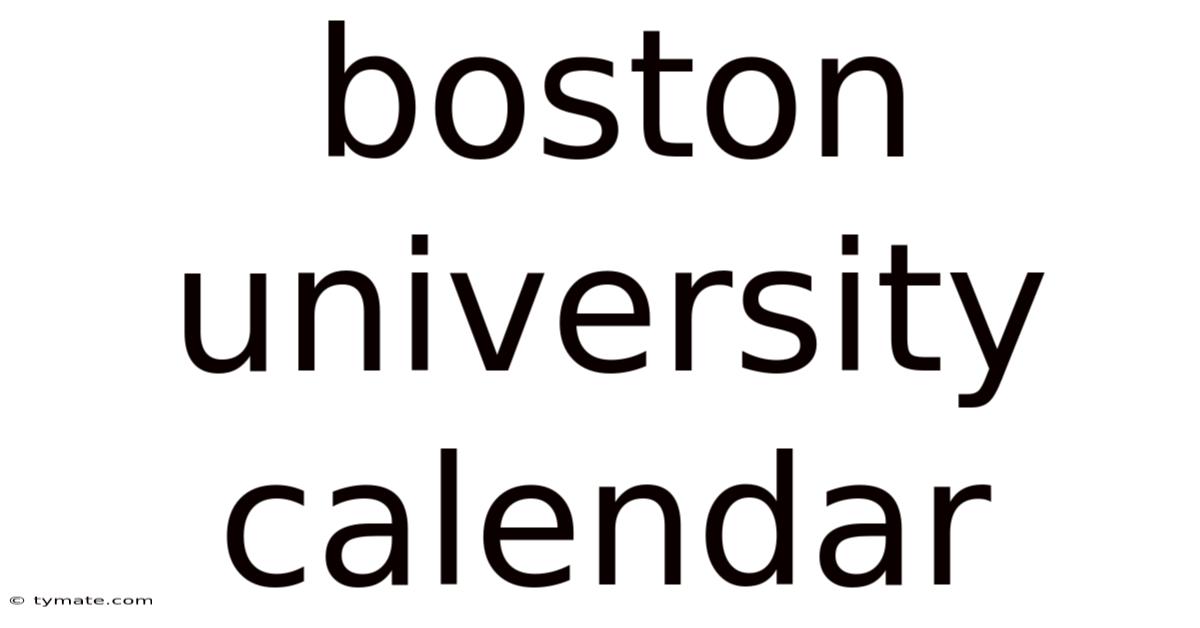 Boston University Calendar
