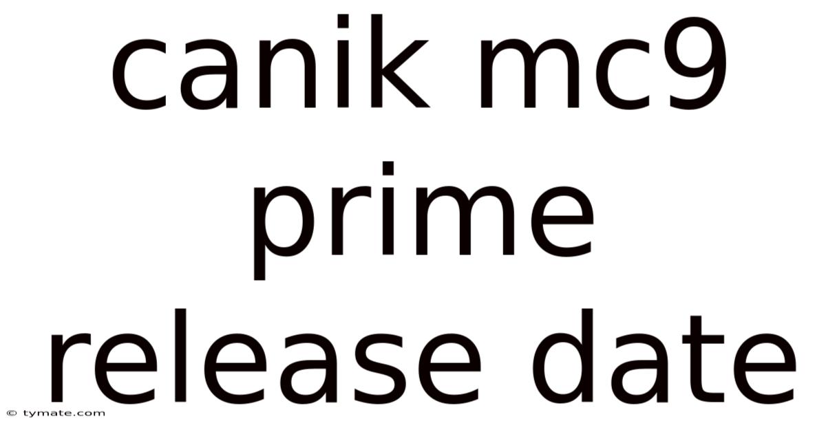Canik Mc9 Prime Release Date