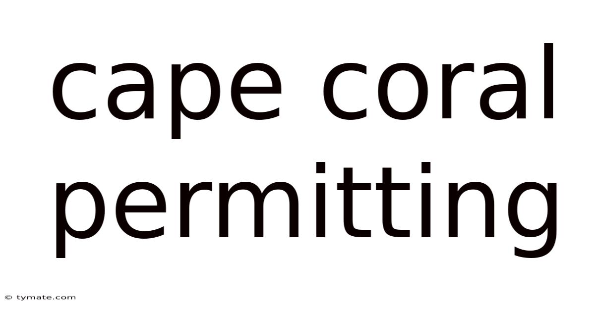 Cape Coral Permitting