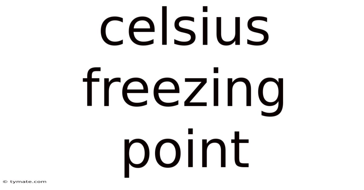 Celsius Freezing Point