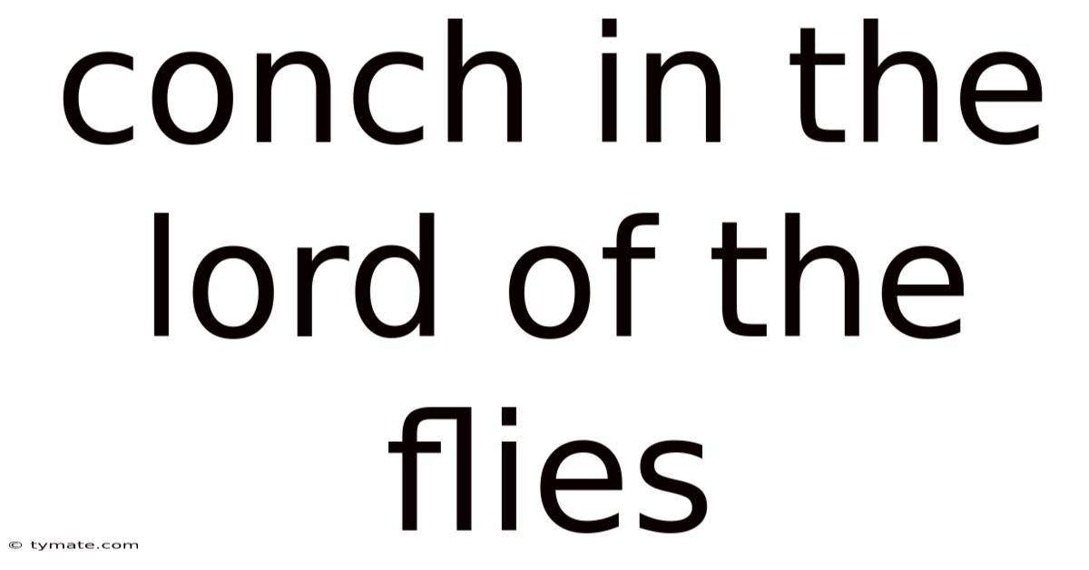 Conch In The Lord Of The Flies