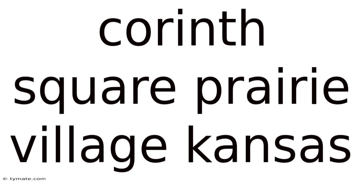Corinth Square Prairie Village Kansas