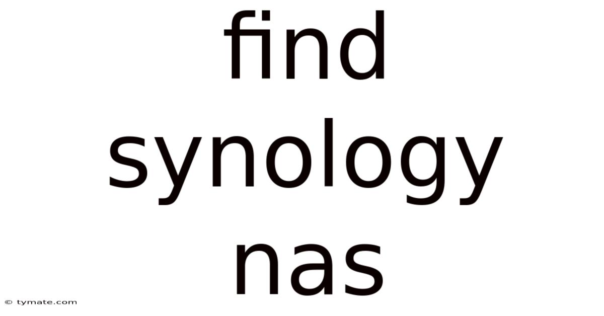 Find Synology Nas