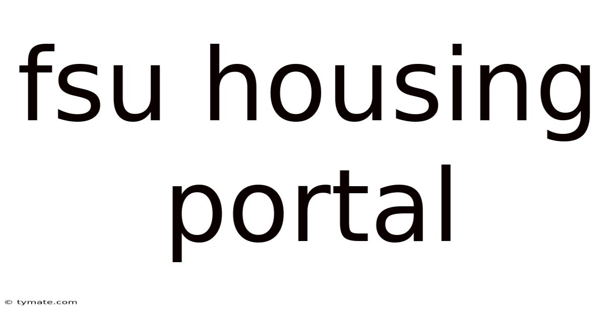 Fsu Housing Portal