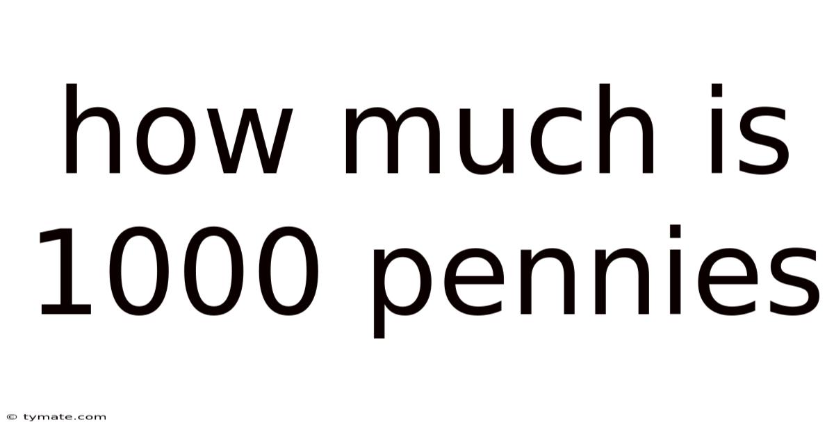 How Much Is 1000 Pennies