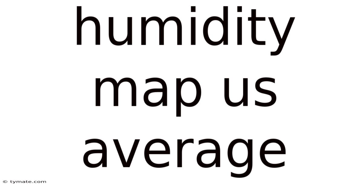 Humidity Map Us Average