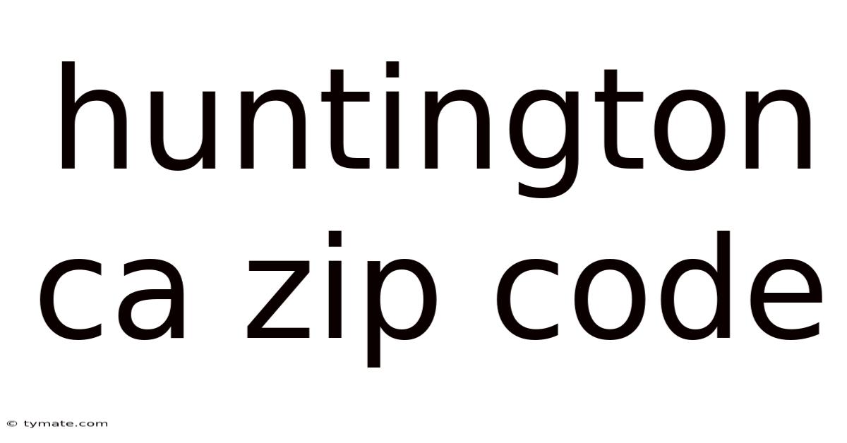 Huntington Ca Zip Code