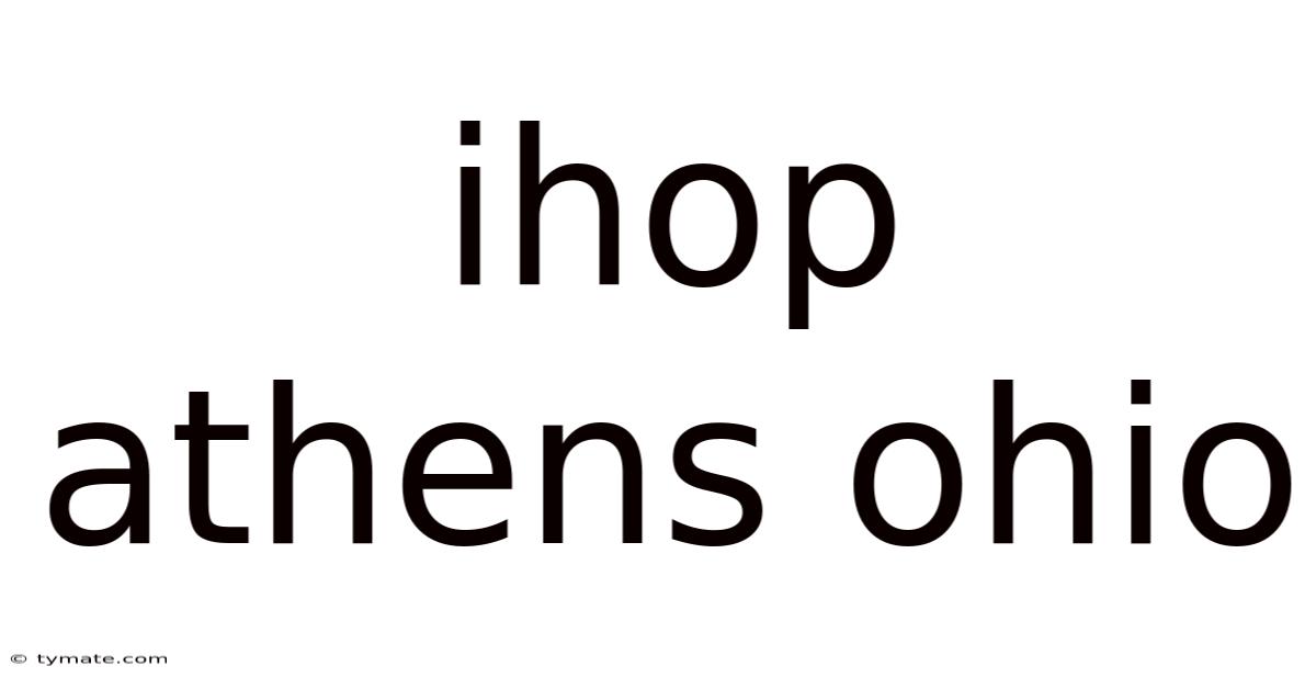 Ihop Athens Ohio