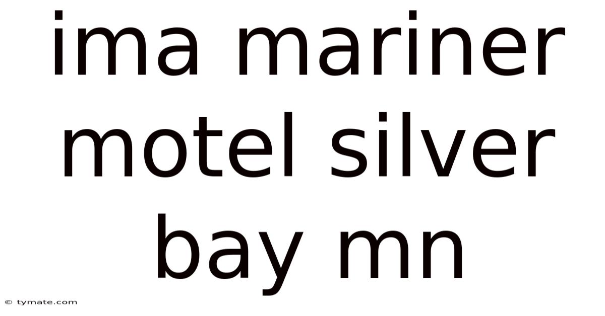 Ima Mariner Motel Silver Bay Mn