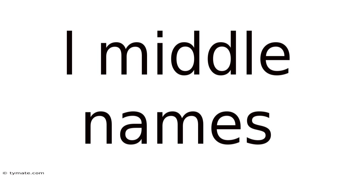 L Middle Names