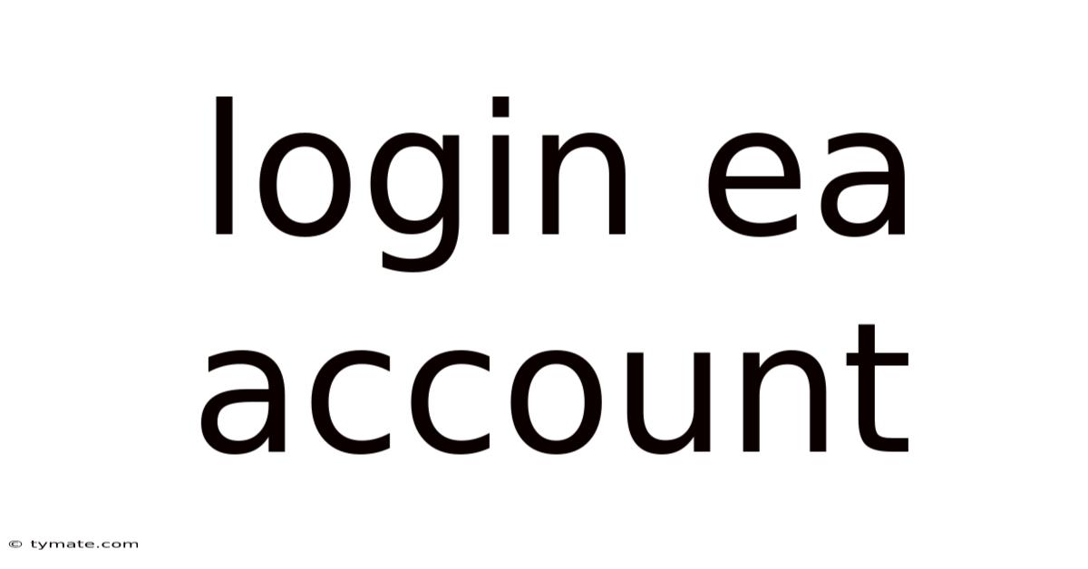 Login Ea Account