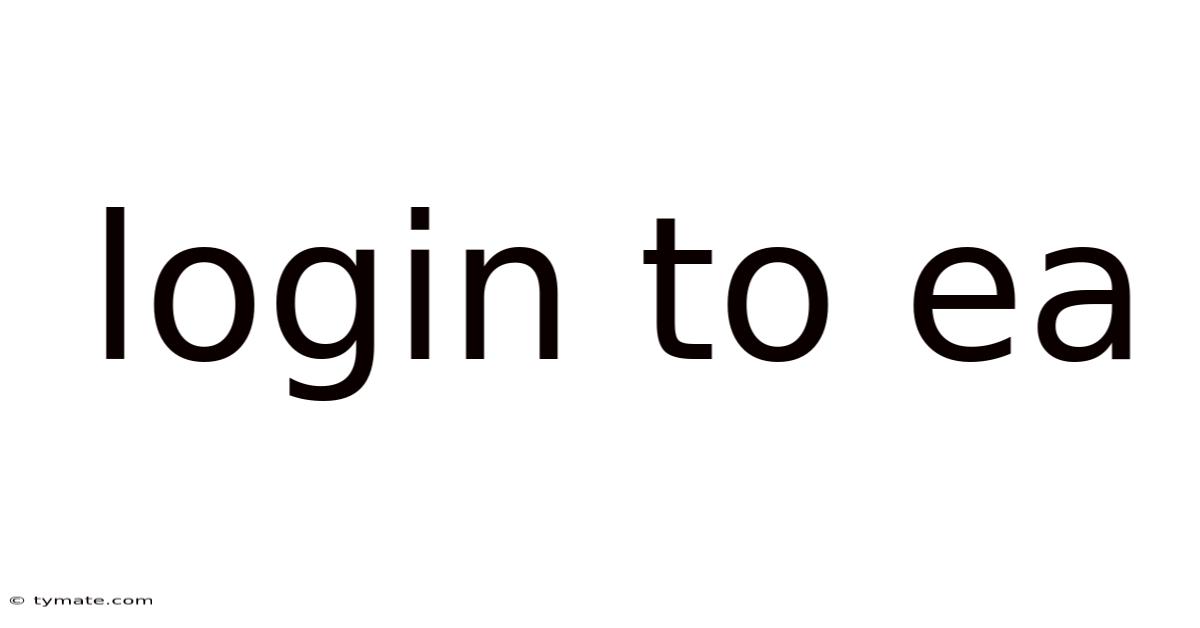 Login To Ea