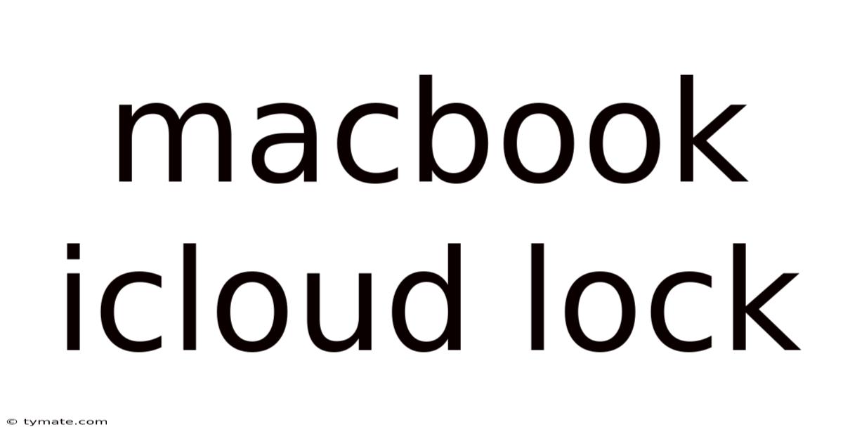 Macbook Icloud Lock