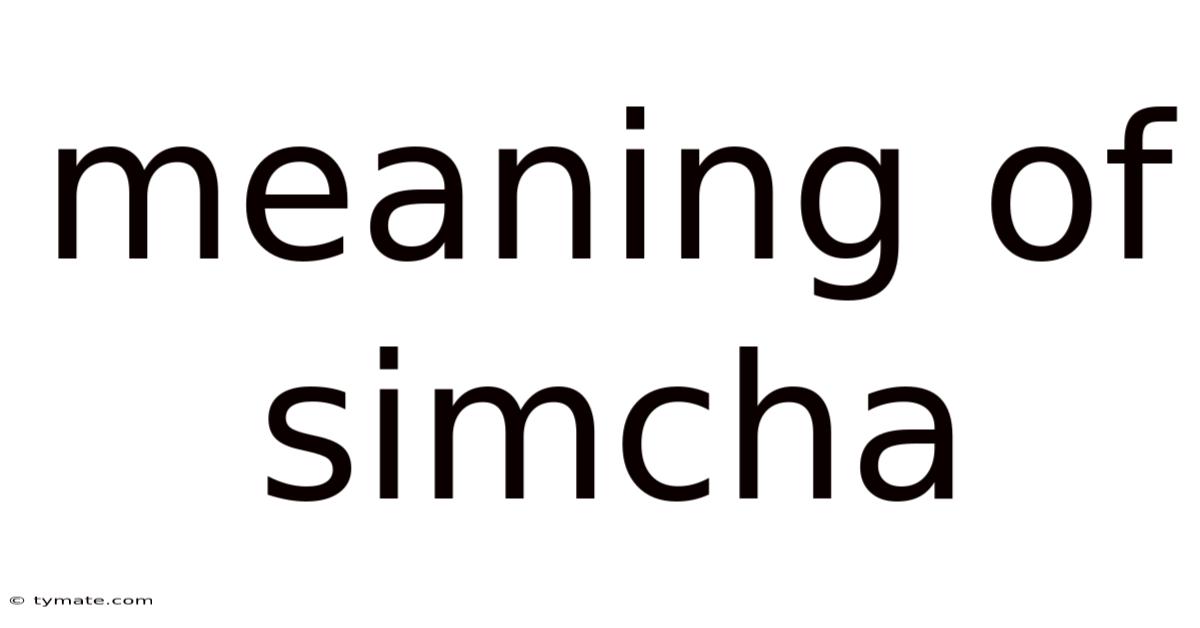Meaning Of Simcha