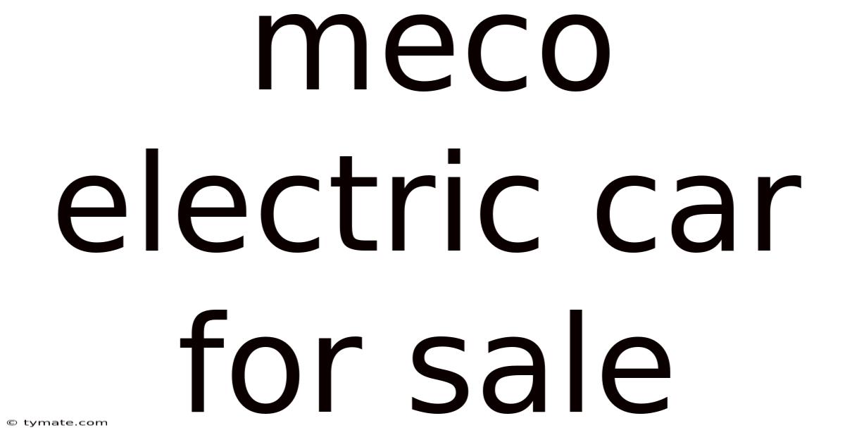 Meco Electric Car For Sale
