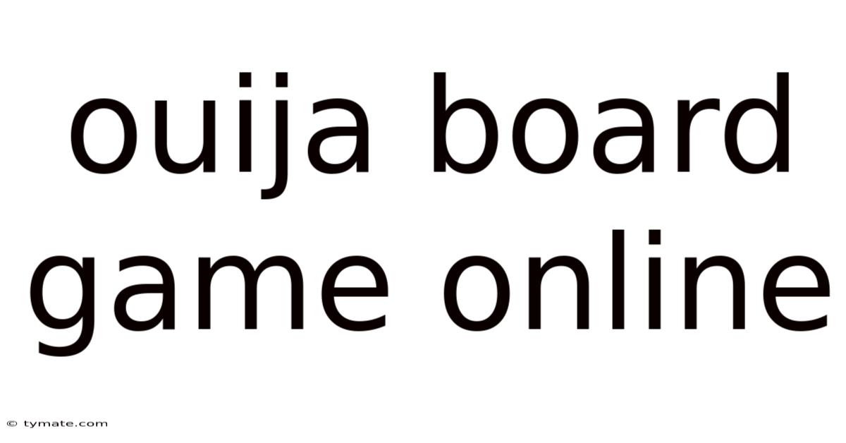 Ouija Board Game Online