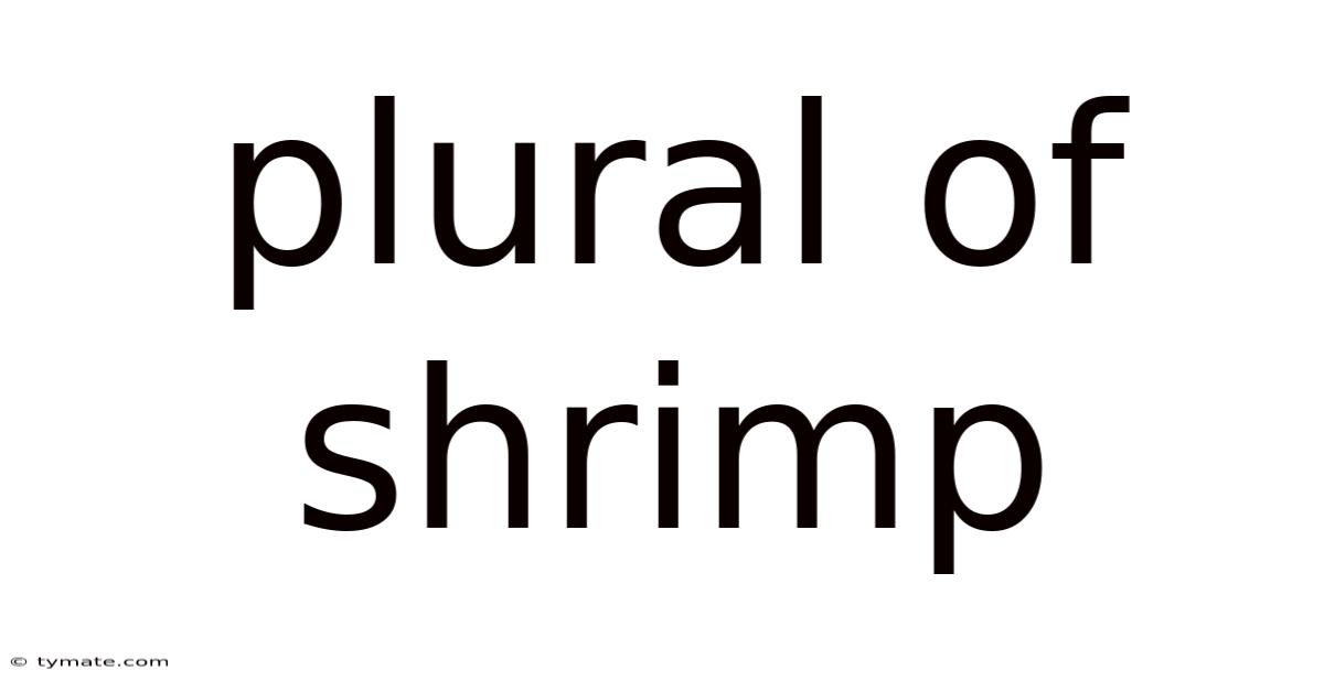 Plural Of Shrimp