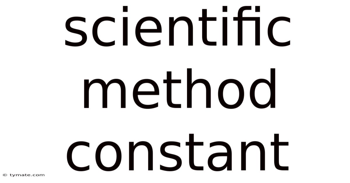 Scientific Method Constant