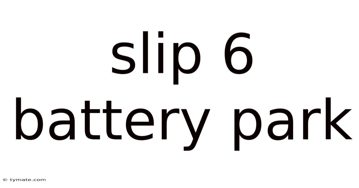 Slip 6 Battery Park