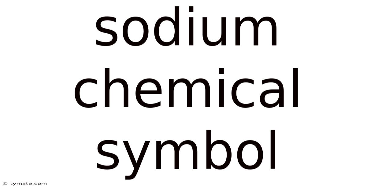 Sodium Chemical Symbol