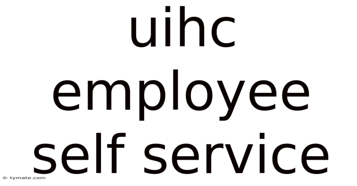 Uihc Employee Self Service