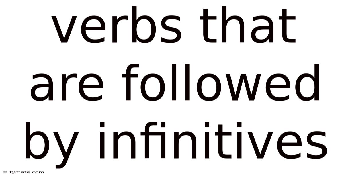 Verbs That Are Followed By Infinitives