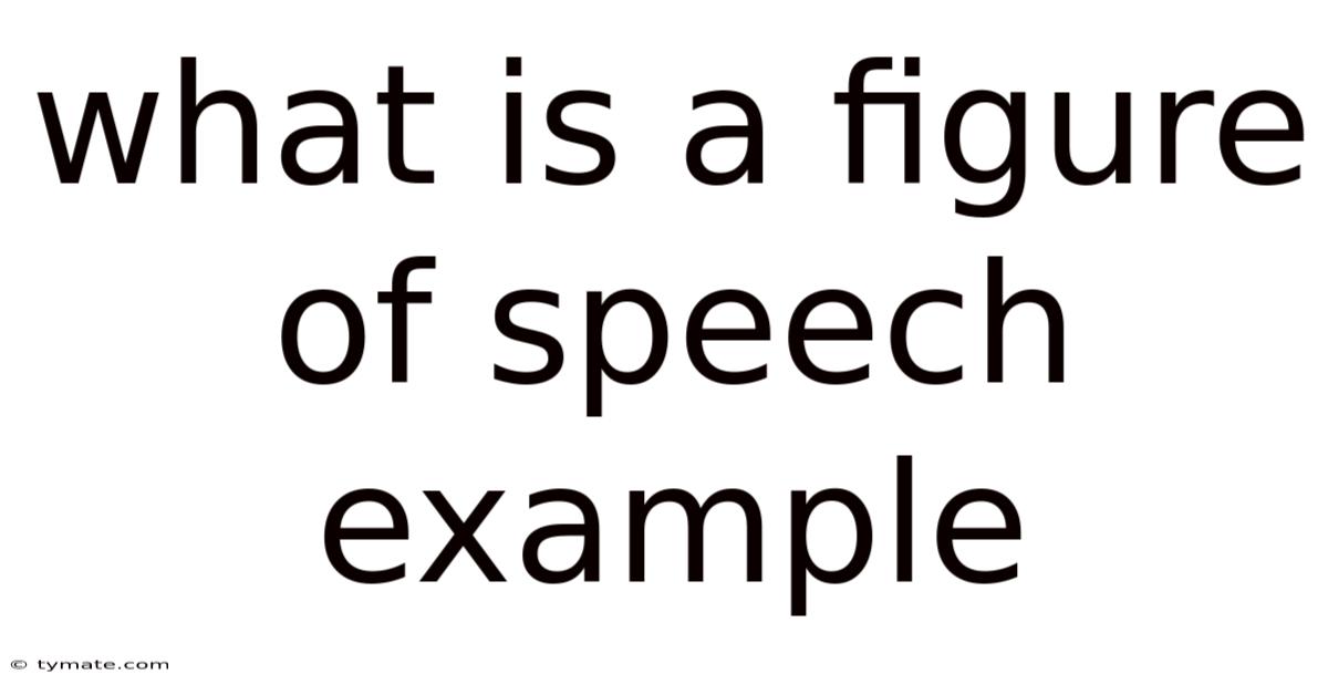 What Is A Figure Of Speech Example