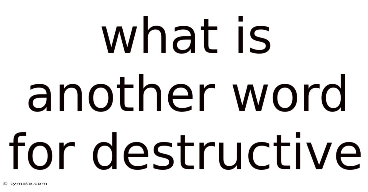 What Is Another Word For Destructive