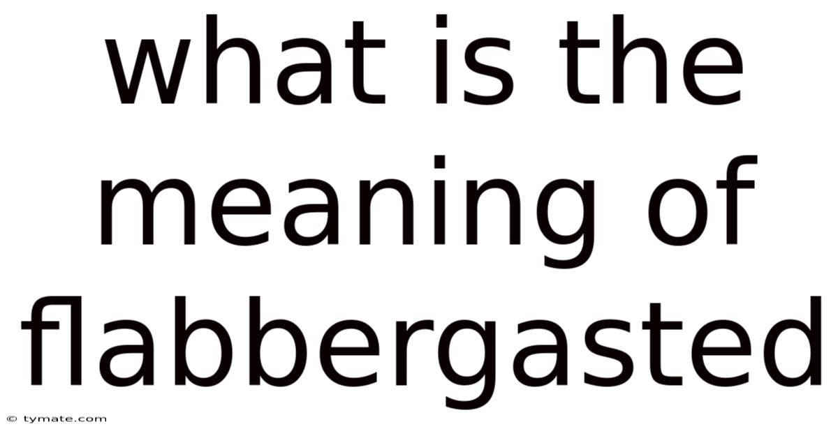 What Is The Meaning Of Flabbergasted