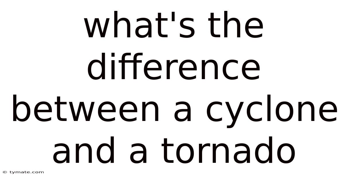 What's The Difference Between A Cyclone And A Tornado