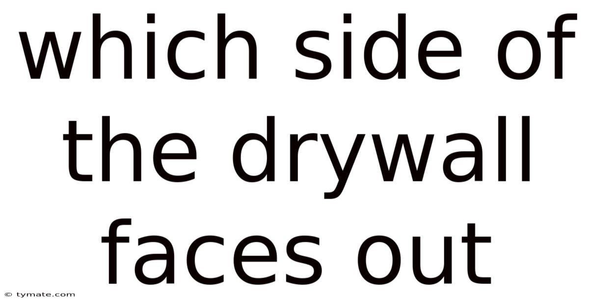 Which Side Of The Drywall Faces Out